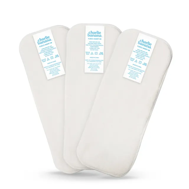 Charlie Banana Newborn fleece inleggers 3 stuks microvezel