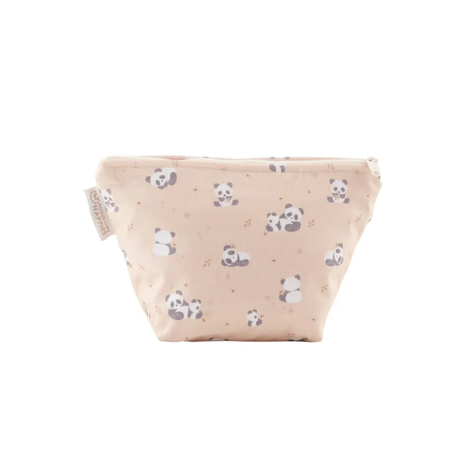 Modern Cloth Nappies small wetbag Pandas herbruikbaar lekvrij