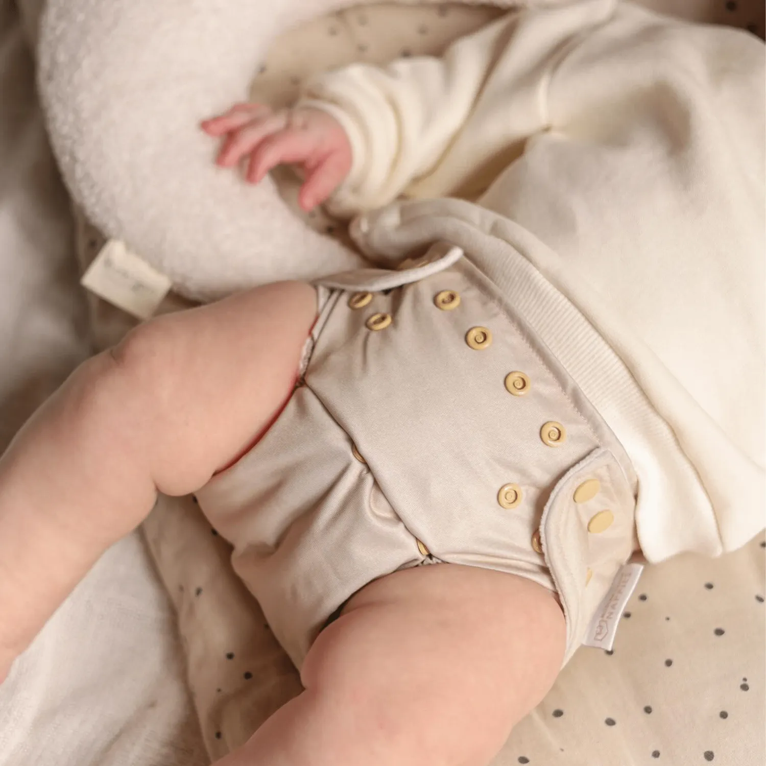 Modern Cloth Nappies Pearl Pocket All-In-One wasbare luier Soft Sand lekvrij