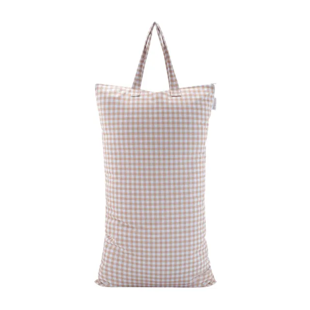 Modern Cloth Nappies XL Wet Bag luierzak Gingham Taupe geurdicht