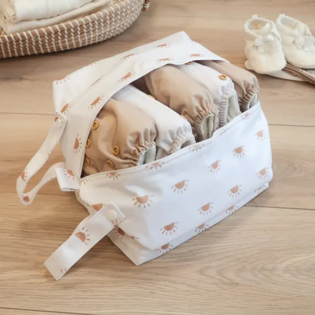 Modern Cloth Nappies Nappy Pod luieretui Sunnies White Camel