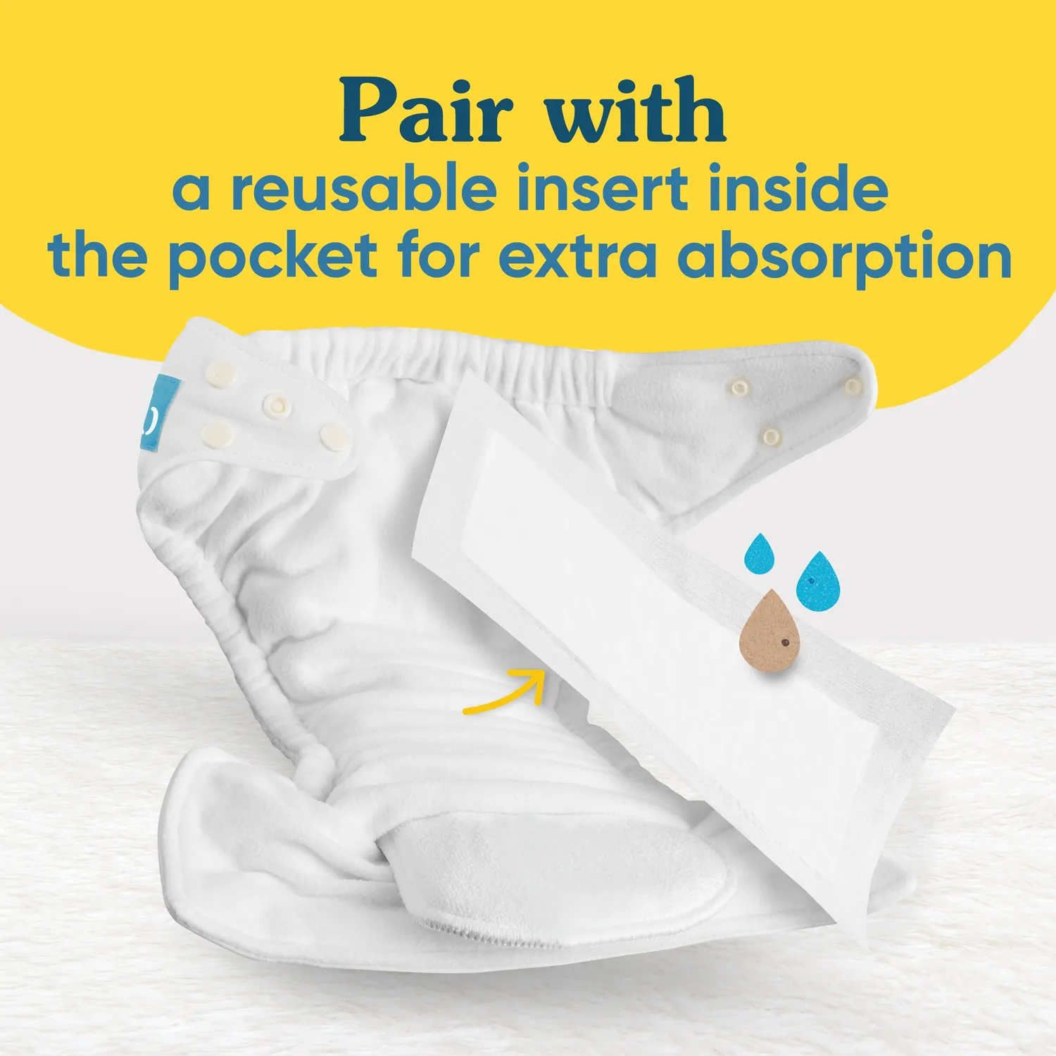 Charlie Banana Disposable Inserts inleggers wit 32 stuks zacht
