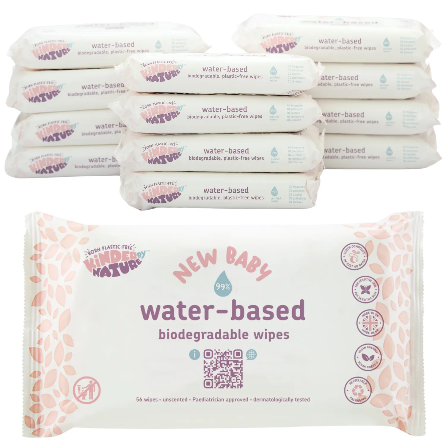 Jackson Reece Water Based Wipes babydoekjes 36 packs ongeparfumeerd