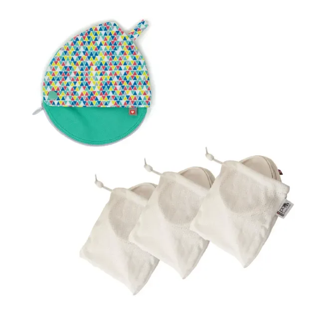 Close Wasbare Zoogcompressen 3-pack met Pastel Pouch zacht