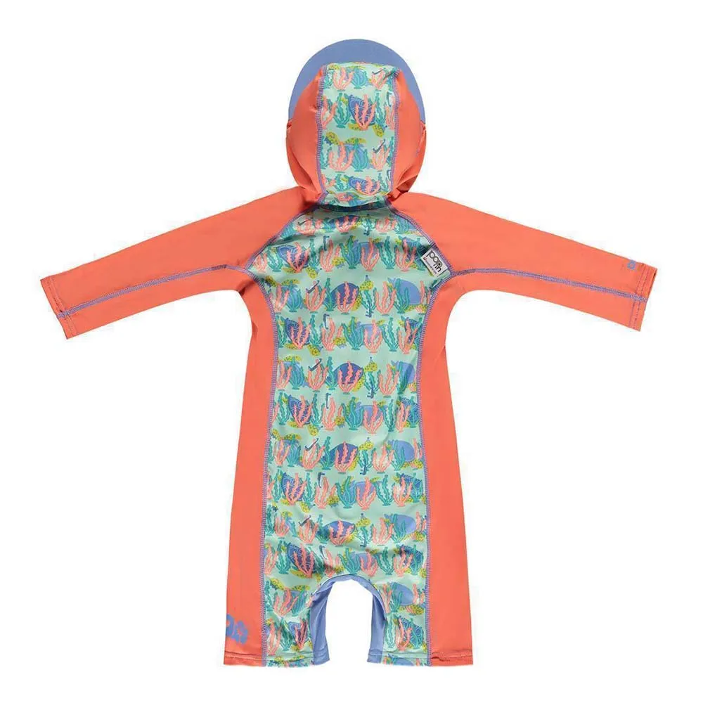 Popin Endangered Ocean Beach Zwemoverall Turtle XL met hoed