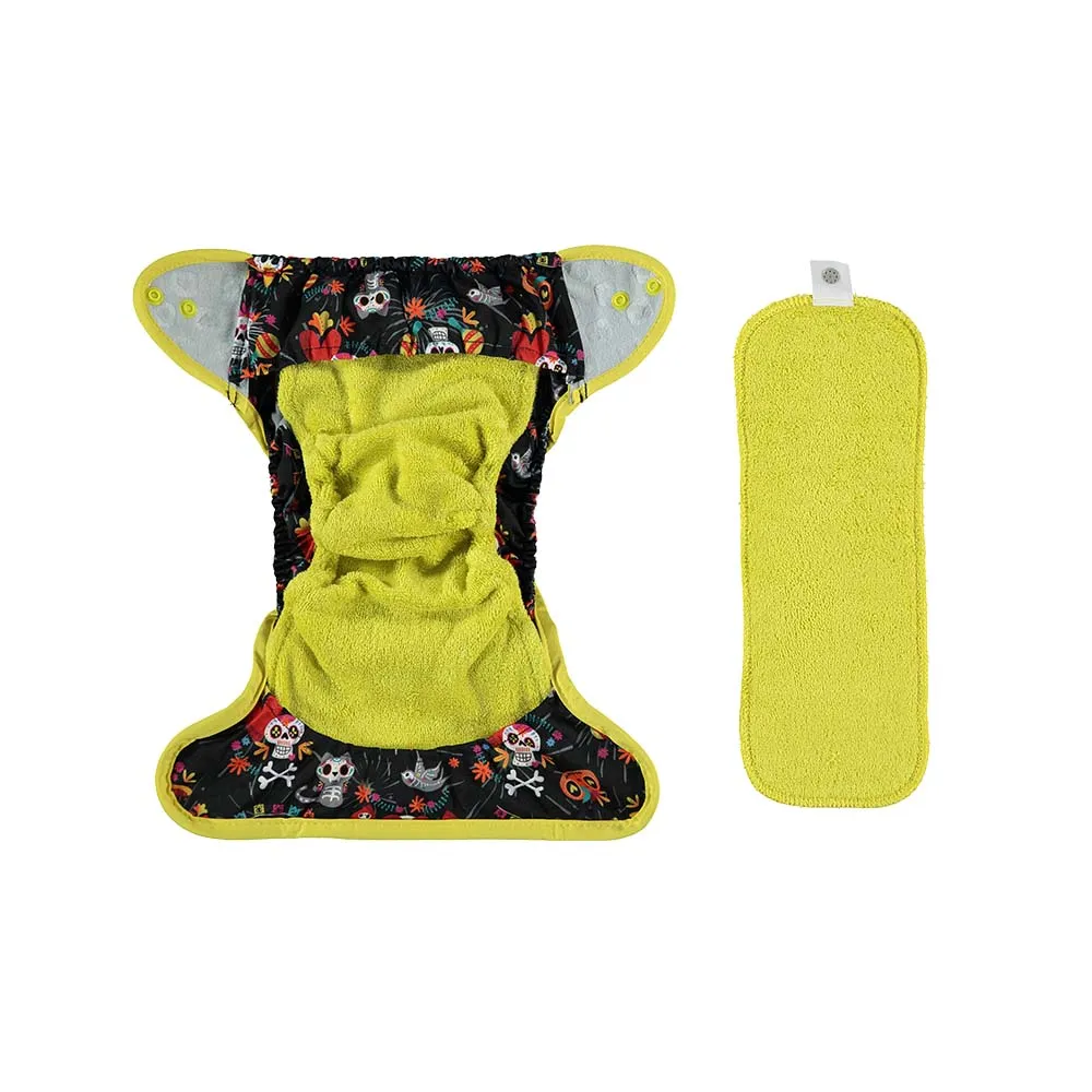 Popin Pop-in All-In-Two bamboe wasbare luier Fiesta bamboe