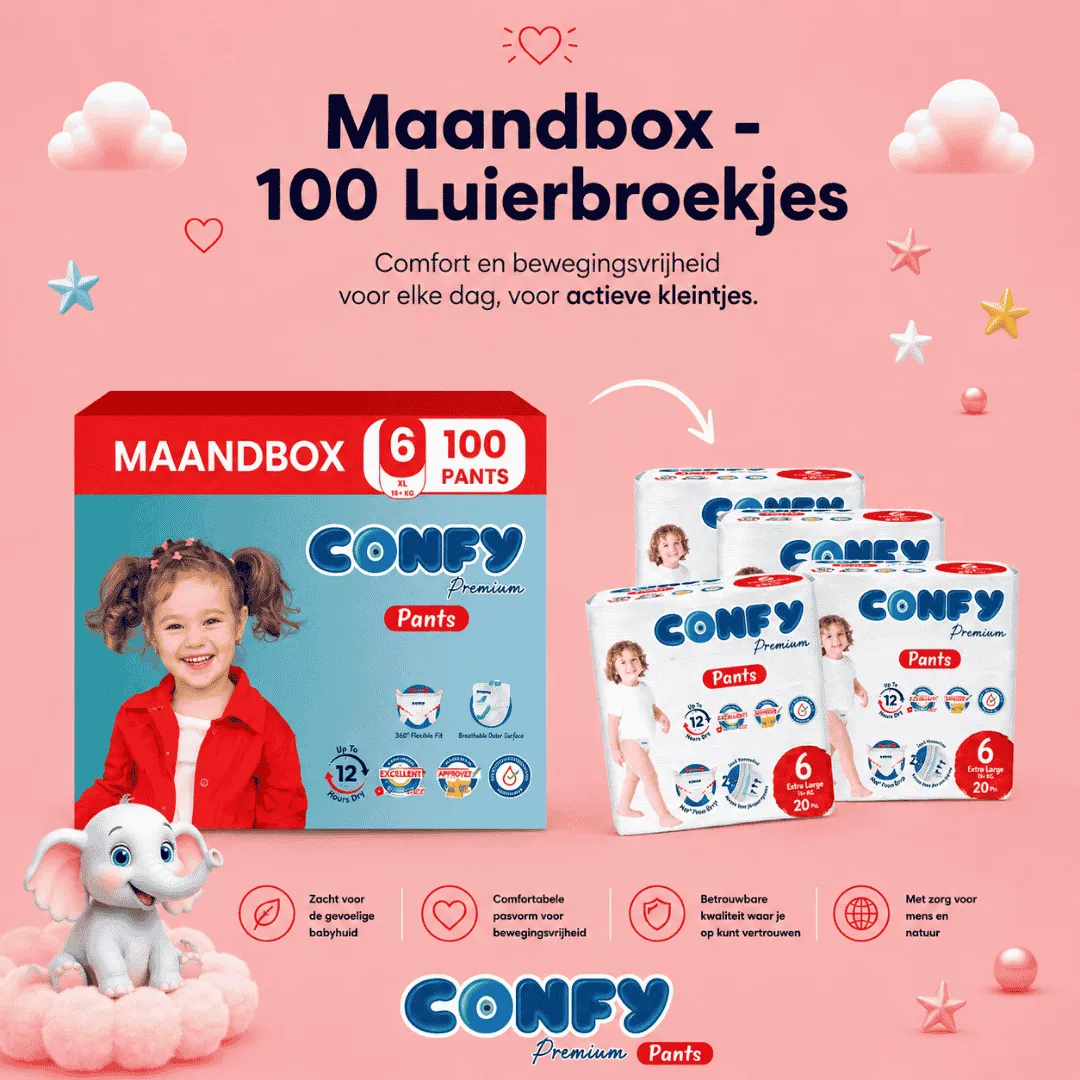 Confy Premium luierbroekjes maat 6 15-25 kg 96 stuks ademend