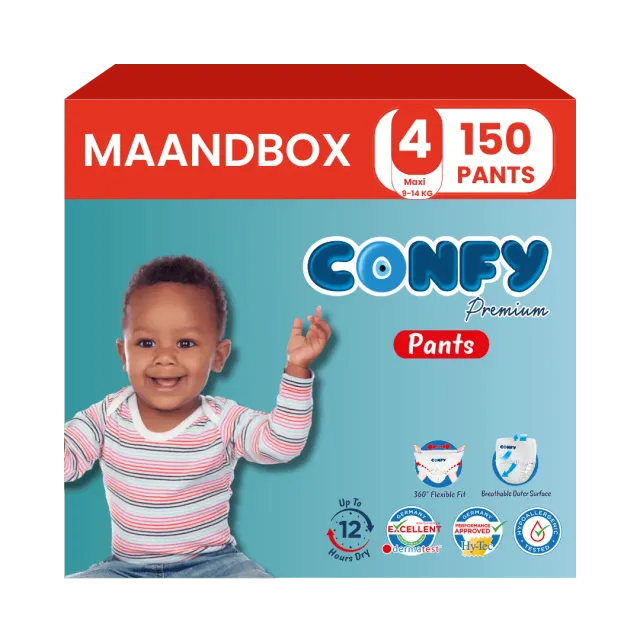 Confy Premium luierbroekjes maat 4 9-14 kg 150 stuks ademend