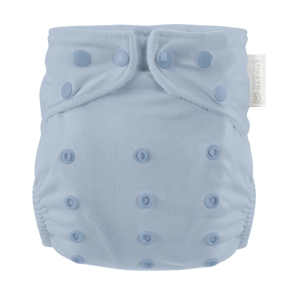 Modern Cloth Nappies Pearl Pocket all-in-one wasbare luier Dusty Blue one-size
