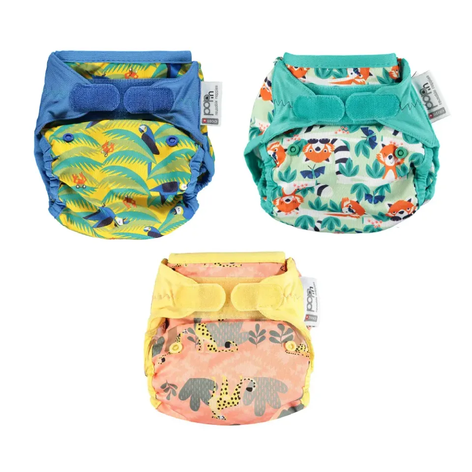 Pop-in Aplix overbroekje dierenprint waterdicht 3-pack