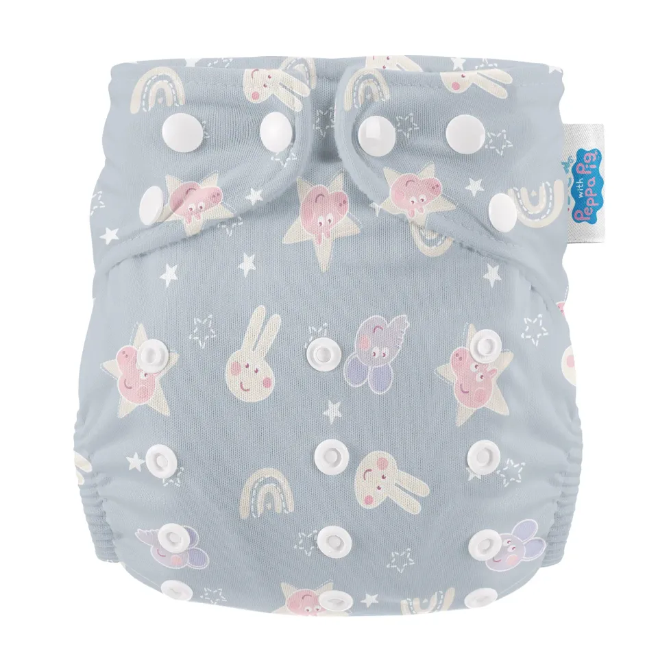 Modern Cloth Nappies Pearl All-In-One luier Blue Mix Peppa