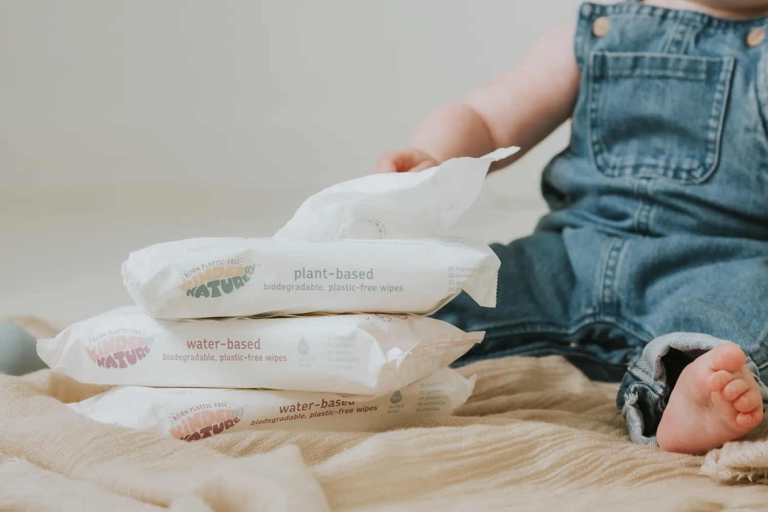 Jackson Reece Kinder by Nature Plant-Based babydoekjes 12 packs plasticvrij
