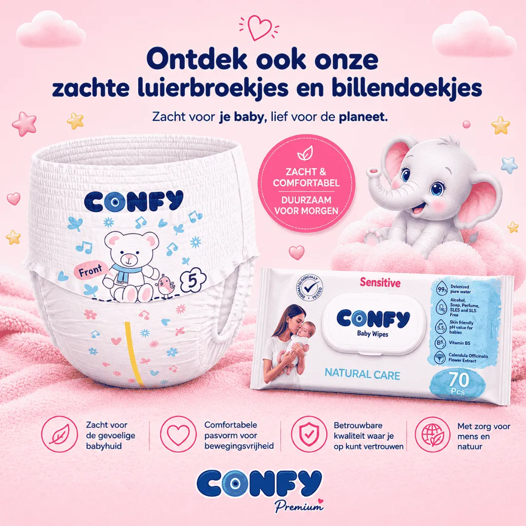 Confy Premium Maat 1 Luiers 132 Stuks 2-5 kg Newborn