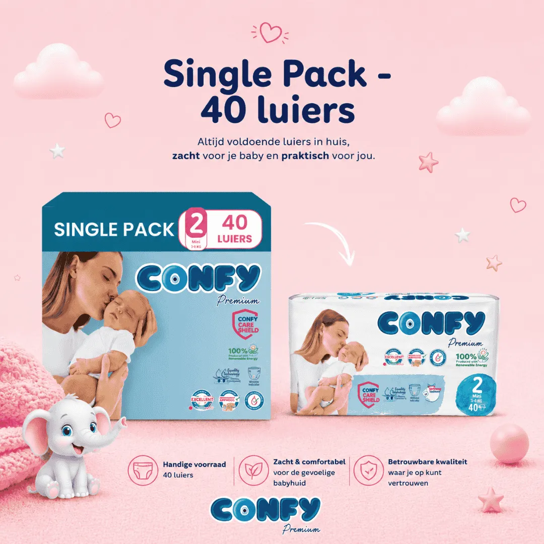 Confy Premium Maat 2 luiers 40 stuks mini