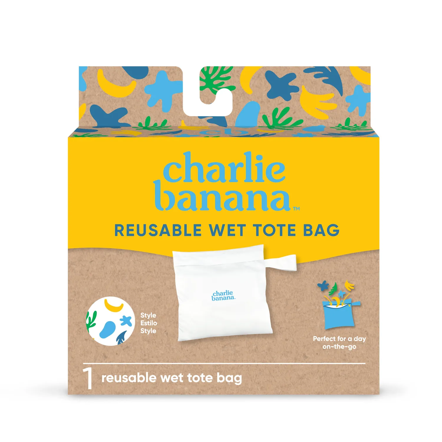 Charlie Banana Wet Tote Bag luierzak CB Turquoise waterdicht
