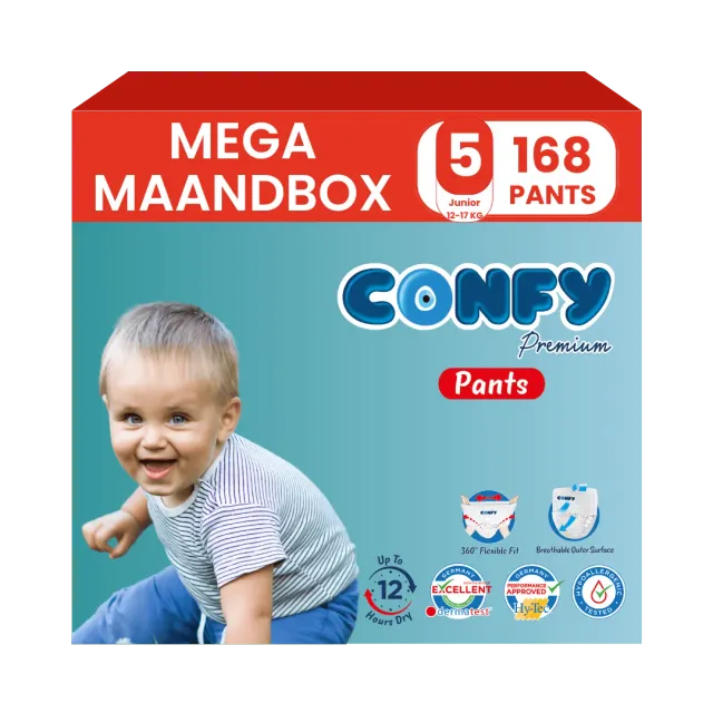 Confy Premium maat 5 luierbroekjes 168 stuks lekvrij