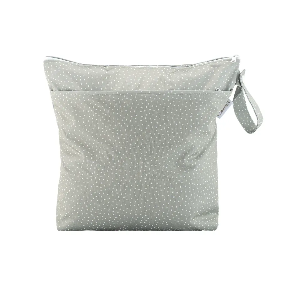 Modern Cloth Nappies Grab & Go wetbag Dottie Sage waterdicht