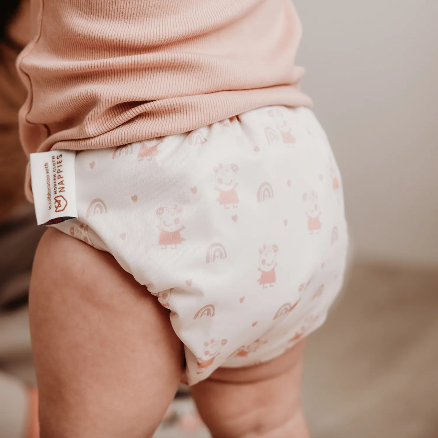 Modern Cloth Nappies Pearl All-In-One luier Pink Rainbows