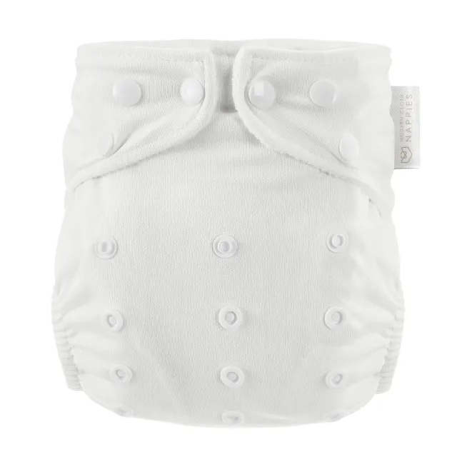 Modern Cloth Nappies Pearl Pocket All-In-One wasbare luier Pure White lekvrij