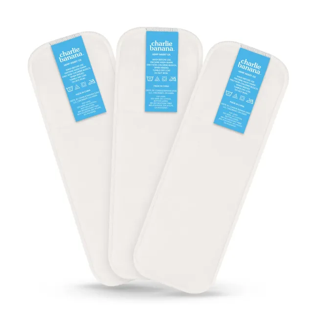 Charlie Banana One-Size hennep inleggers wasbaar 3 stuks