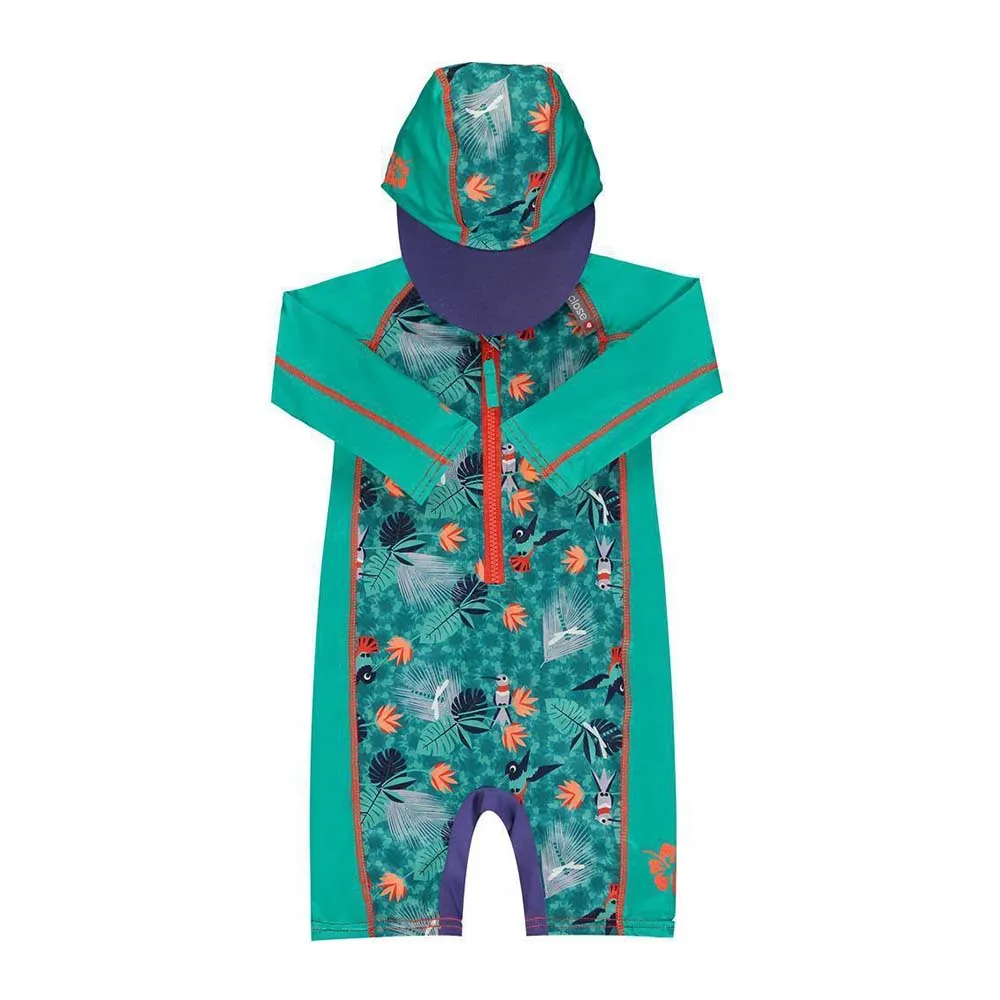 Popin Beach Sunsuit Hummingbird zwempak met kap M