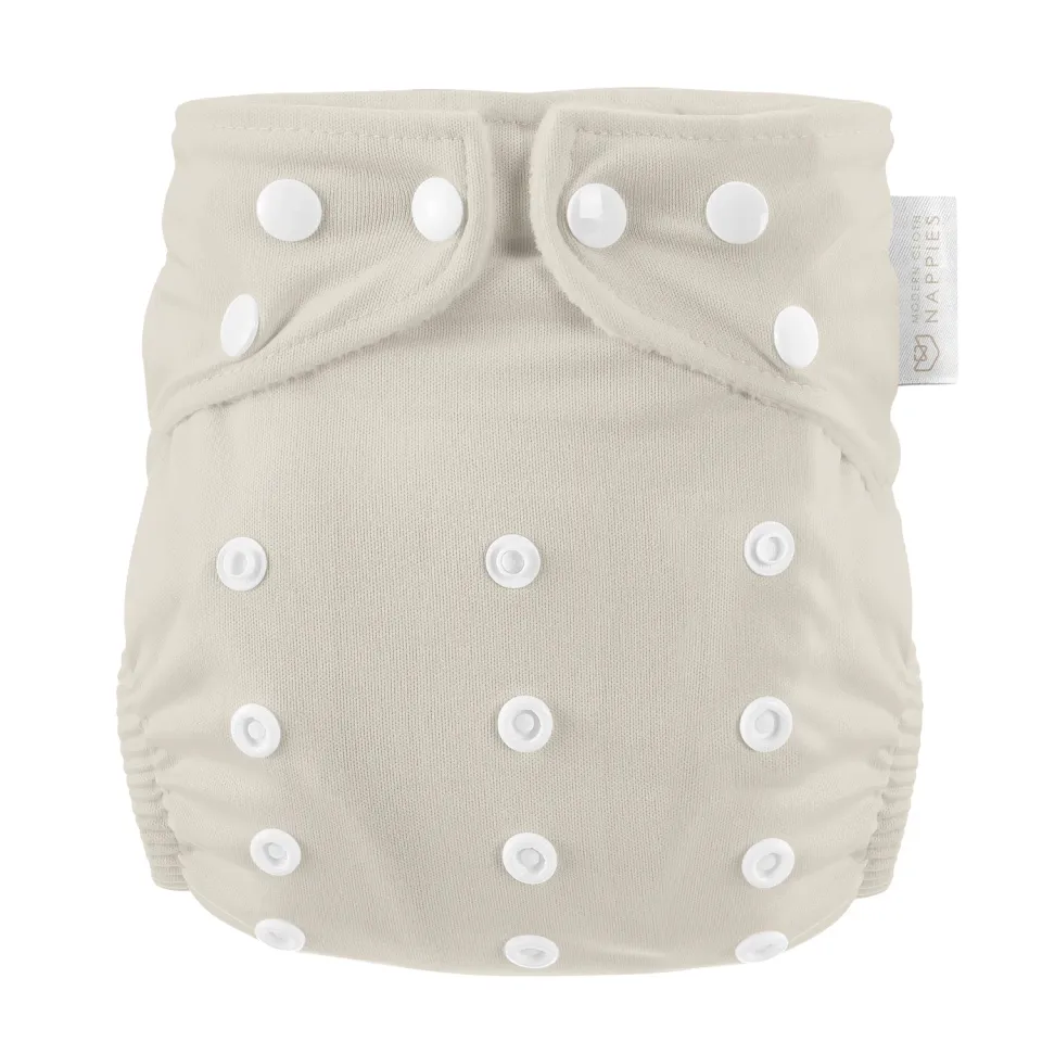 Modern Cloth Nappies Pearl All-In-One luier Grey Mist