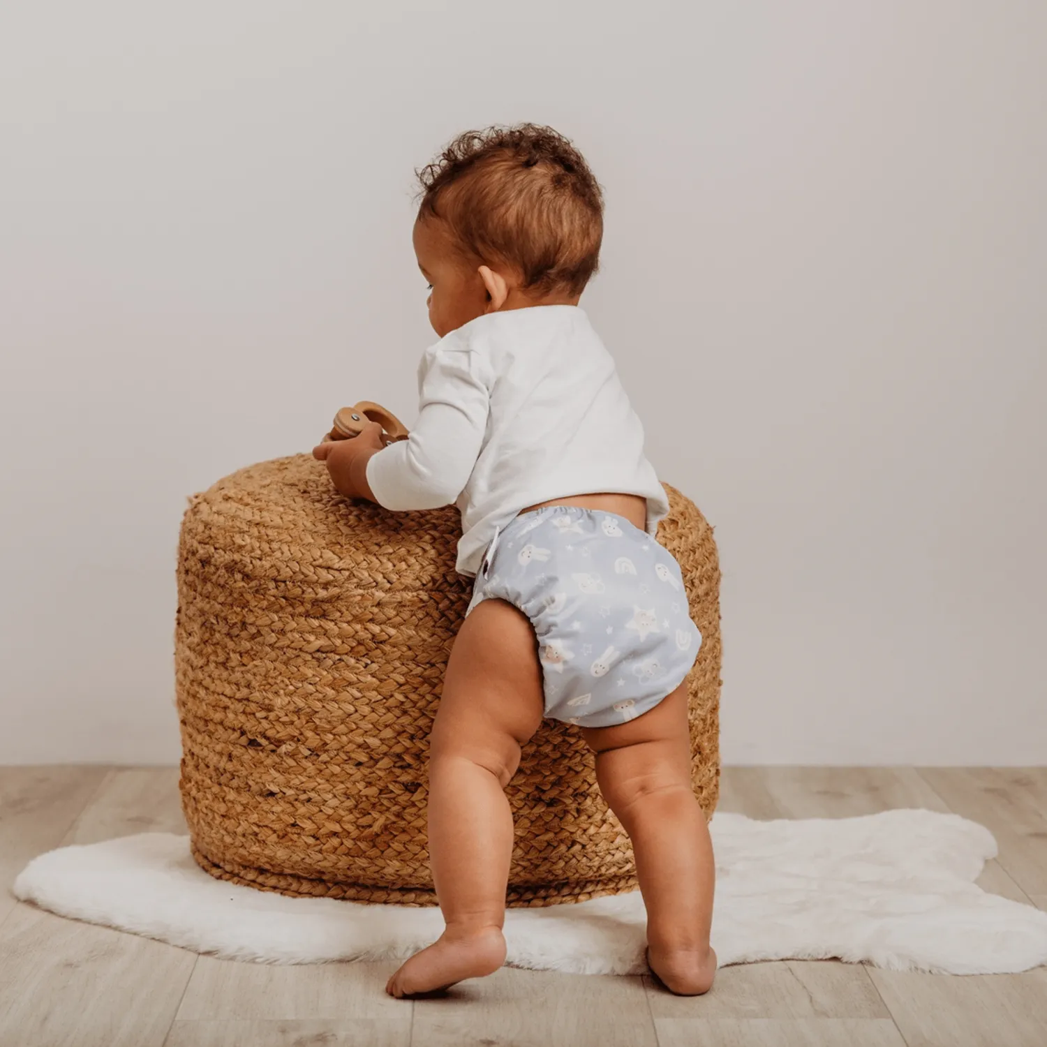 Modern Cloth Nappies Pearl All-In-One luier Blue Mix Peppa