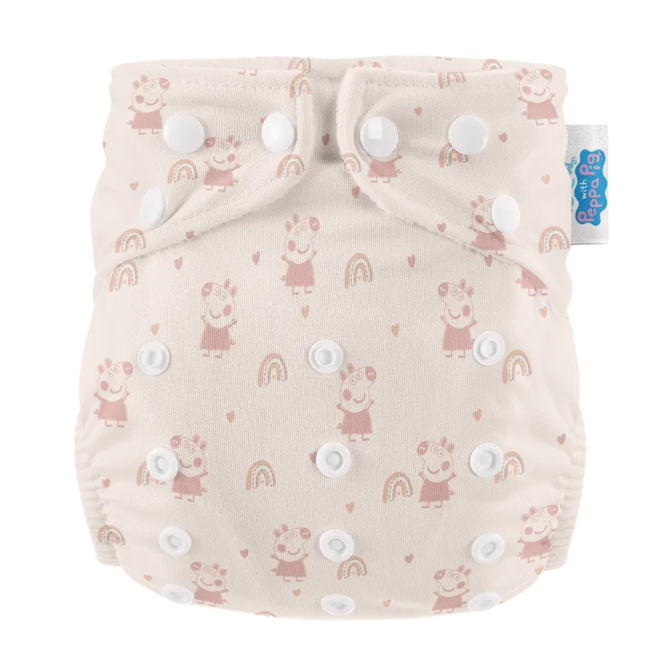 Modern Cloth Nappies Pearl All-In-One luier Pink Rainbows