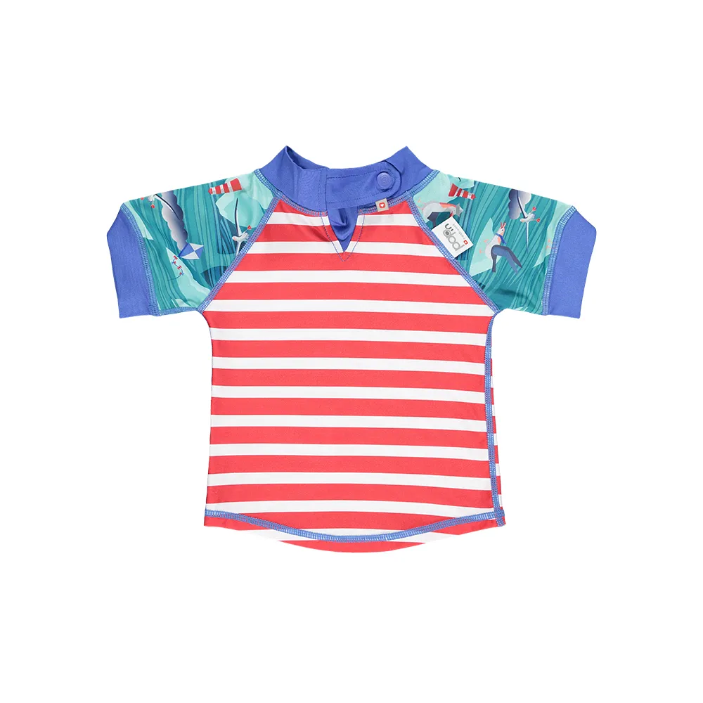 Pop-in zwemshirt korte mouw rash vest Albatross 6-12 mnd