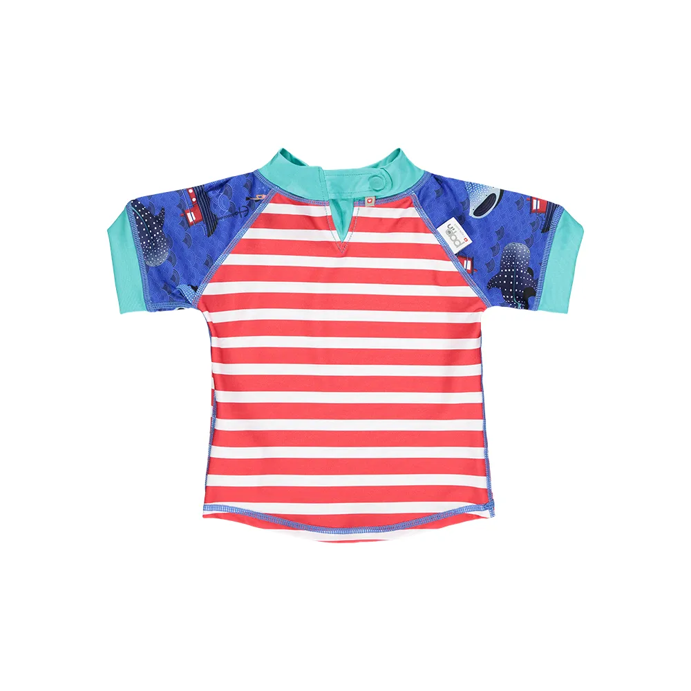 Pop-in zwemshirt korte mouw rash vest Albatross 6-12 mnd