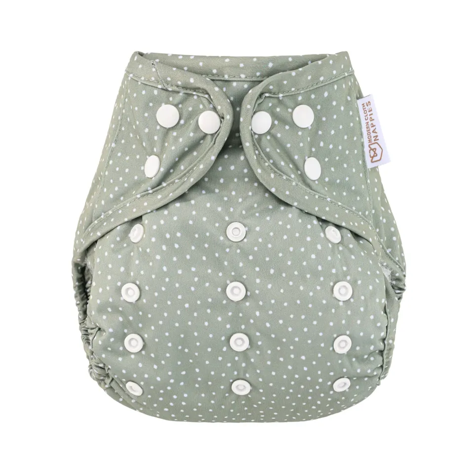Modern Cloth Nappies One Size overbroekje Dottie Sage lekvrij