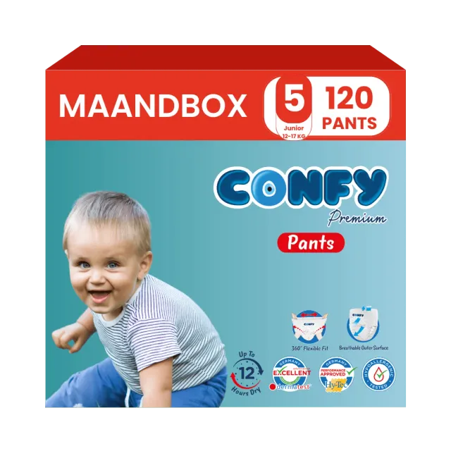 Confy Premium Maat 5 luierbroekjes 120 stuks ademend