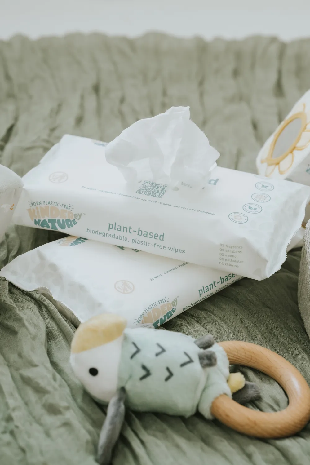 Jackson Reece Kinder by Nature Plant-Based babydoekjes 12 packs plasticvrij