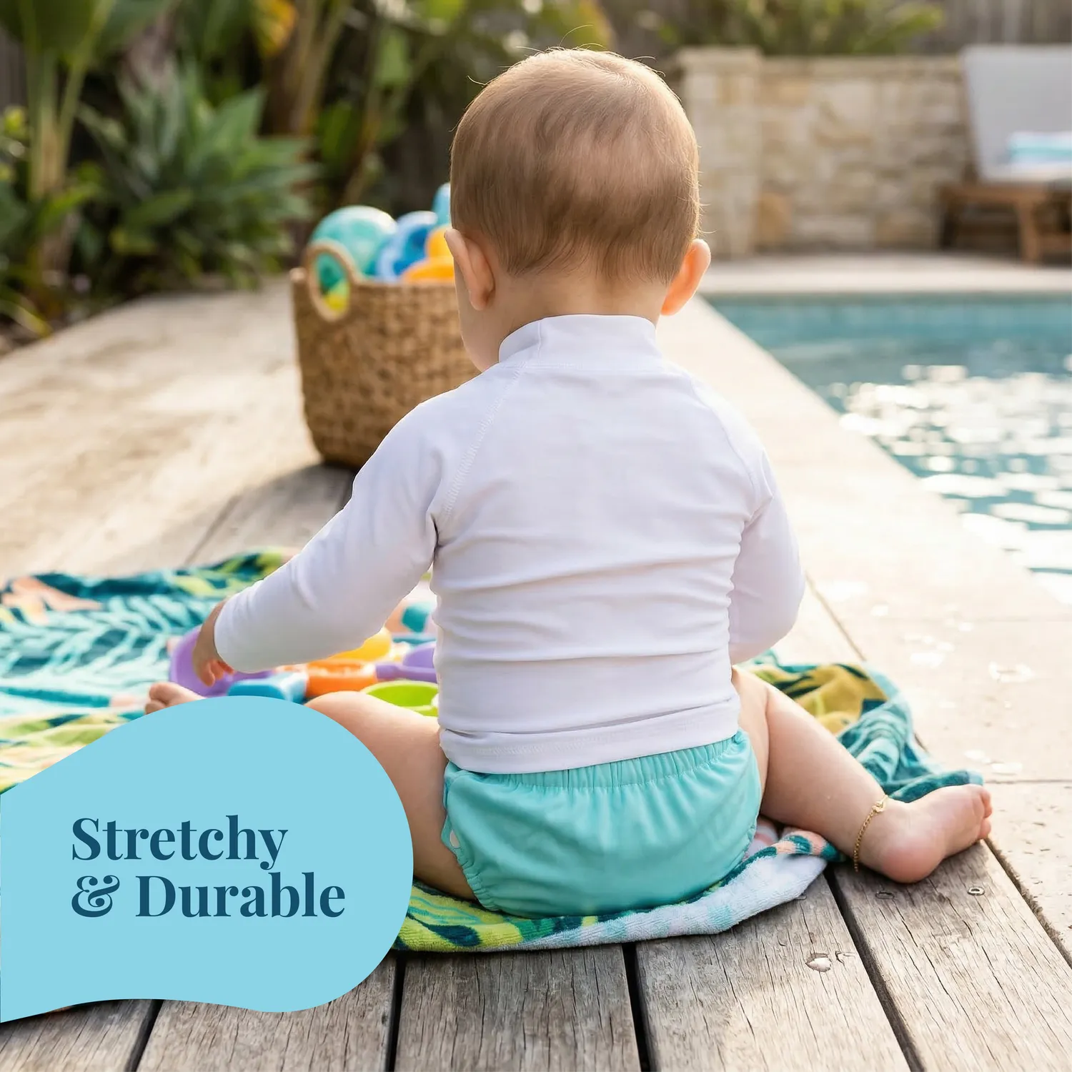 Charlie Banana Rash Guard UPF50+ 12-18M Wit Hello Sunshine