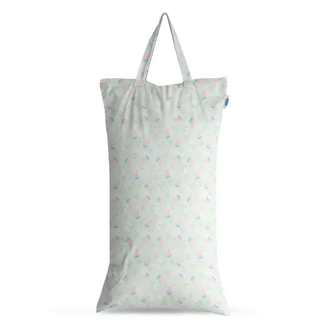 Modern Cloth Nappies Peppa Pig XL wetbag George Pig Sage lekvrij