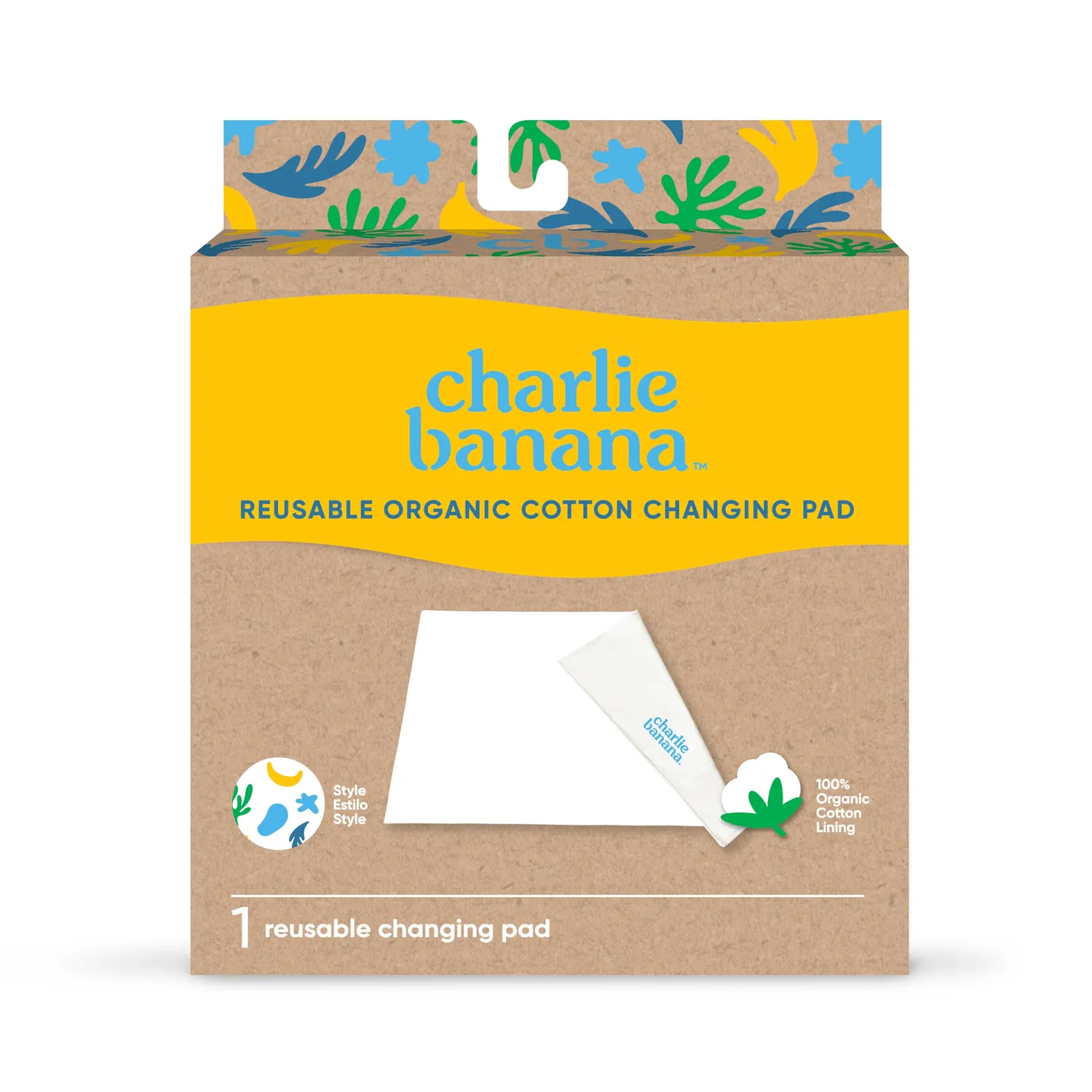 Charlie Banana Changing Pad verschoonmat wit biologisch katoen