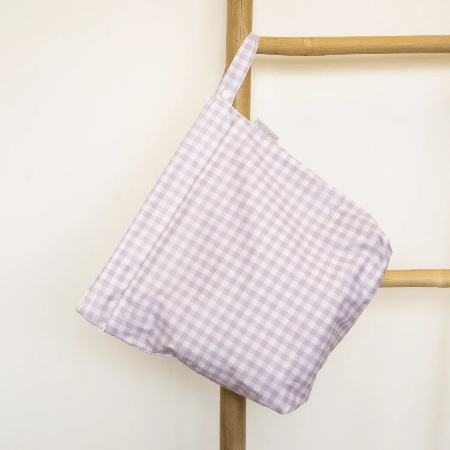 Modern Cloth Nappies Grab & Go wetbag Lilac Gingham waterdicht
