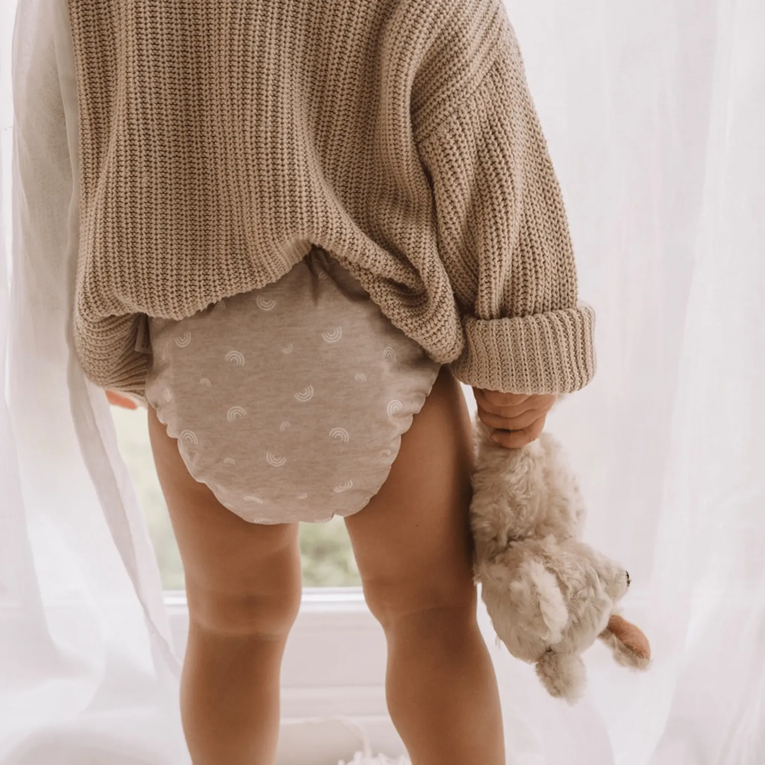 Modern Cloth Nappies Pearl All-In-One luier Rainbow Oatmeal
