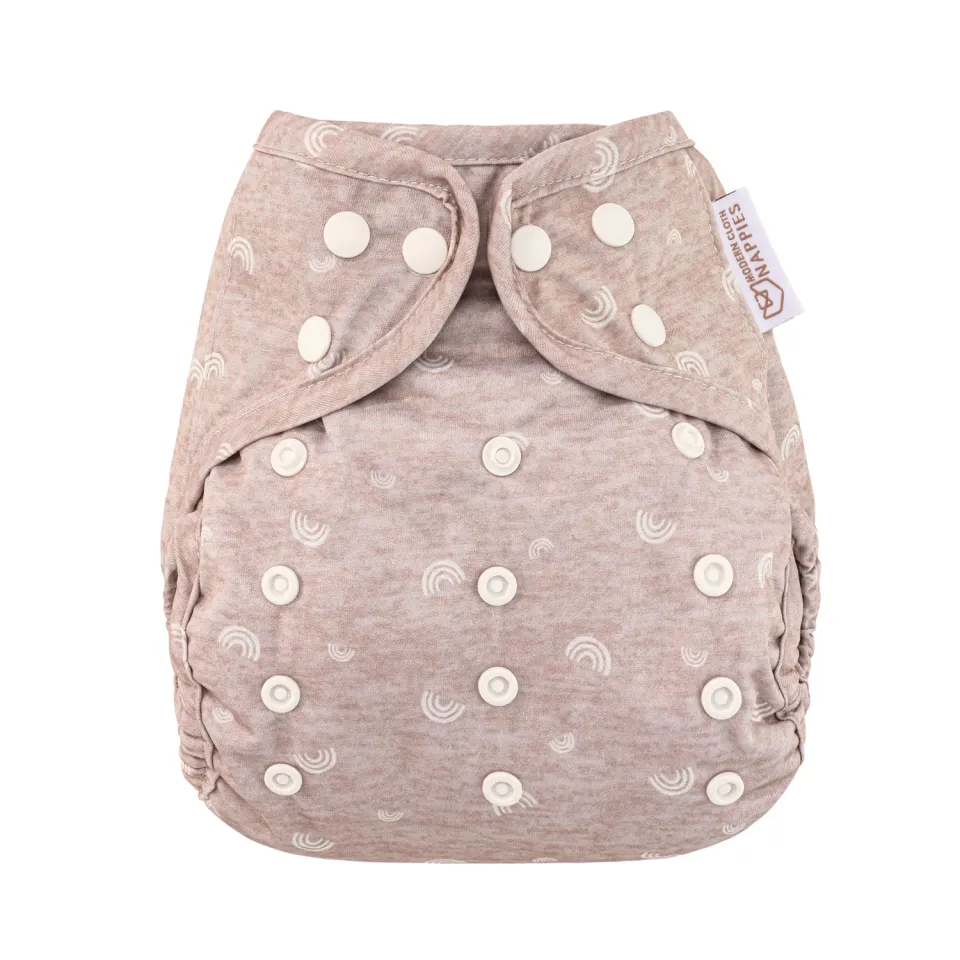 Modern Cloth Nappies One Size overbroekje Rainbow Oatmeal lekvrij