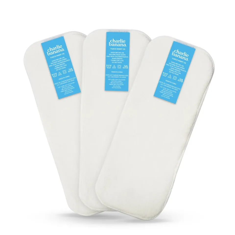 Charlie Banana Deluxe inleggers wasbare luiers 3 stuks fleece
