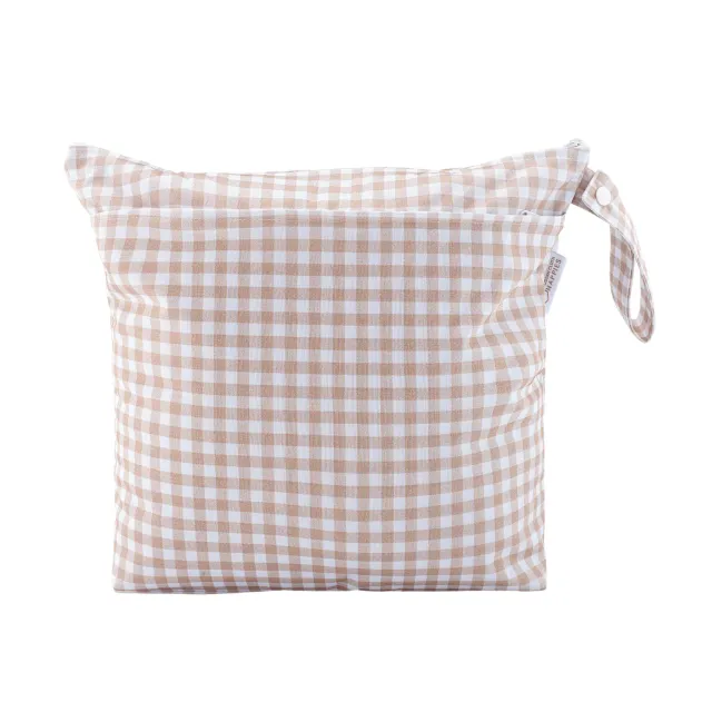 Modern Cloth Nappies Grab & Go wetbag Gingham Taupe waterdicht