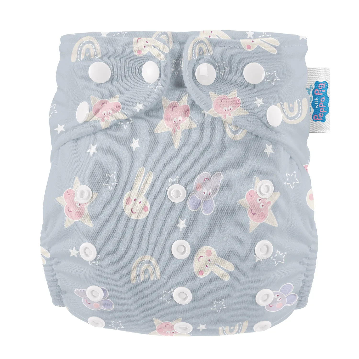 Modern Cloth Nappies Peppa Pig wasbare luiers 3-pack + wetbag lekvrij