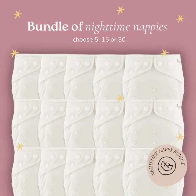Modern Cloth Nappies Bedtime nachtluiers 5 stuks lekvrij