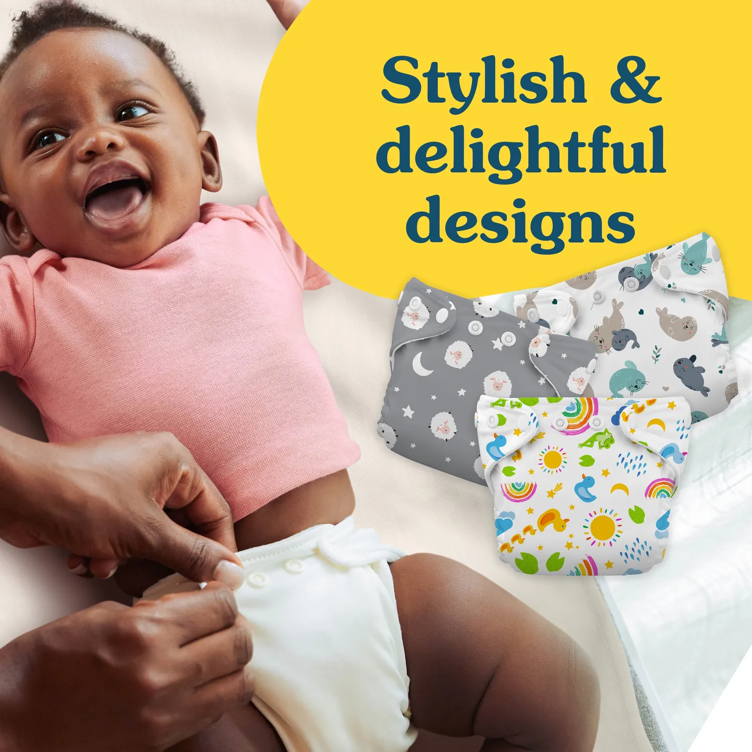 Charlie Banana Newborn wasbare luiers 3 stuks Ocean Voyage