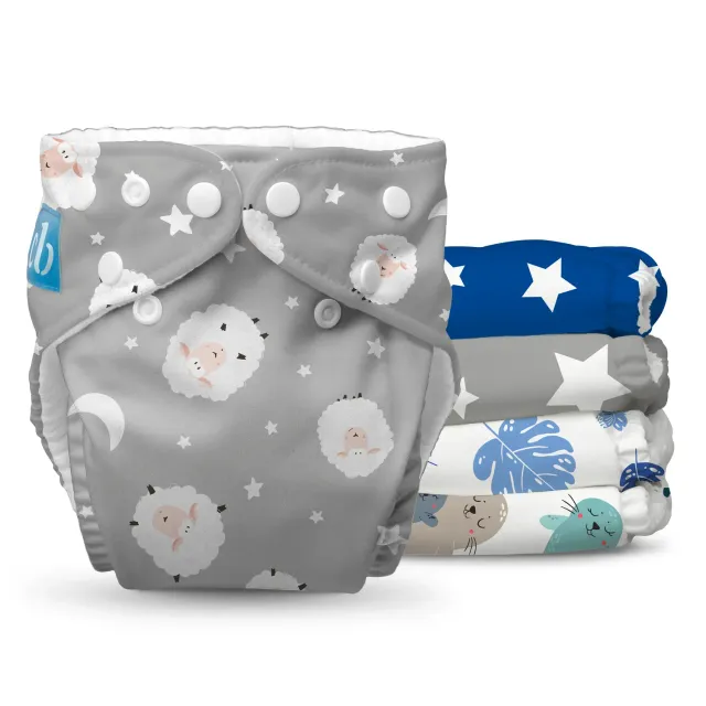 Charlie Banana Wasbare Luiers Eenmaat Fleece 5-Pack Lullabies