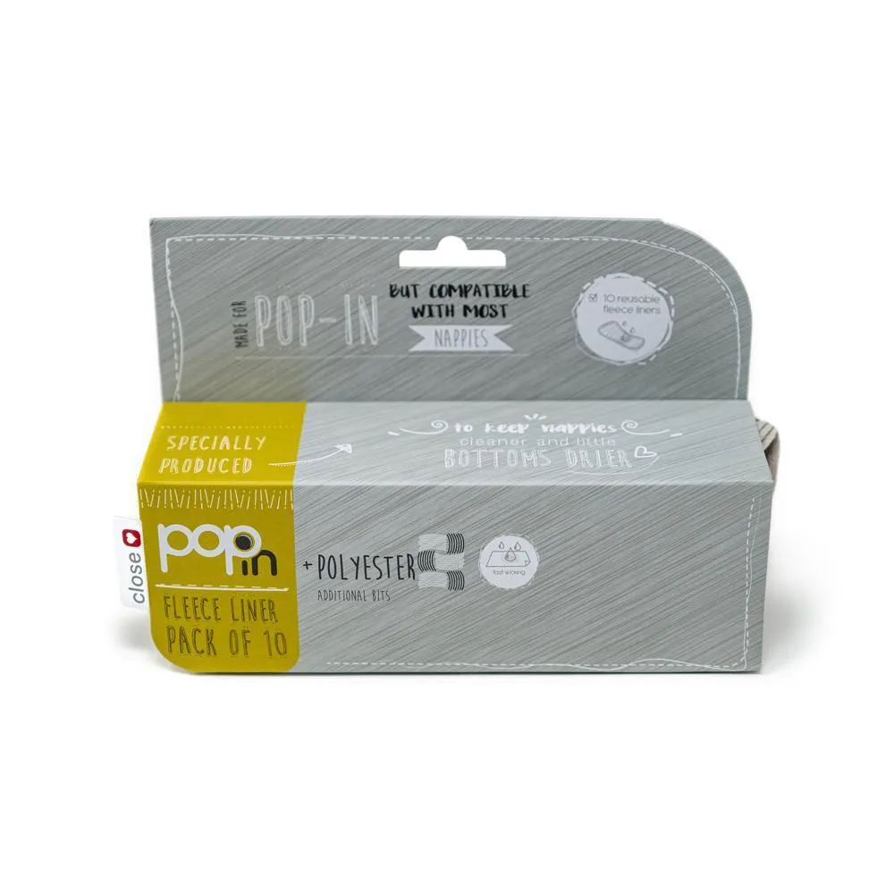Pop-in fleece inlegvellen voor luiers 10 stuks