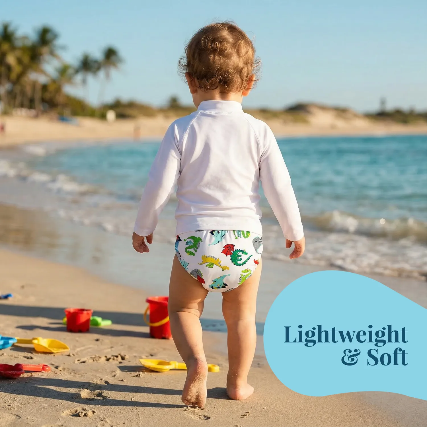 Charlie Banana Rash Guard UPF50+ 12-18M Wit Hello Sunshine