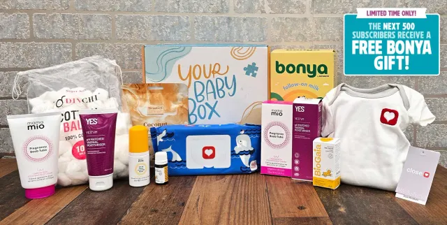 Close Your Baby Box startpakket baby essentials cadeaubox