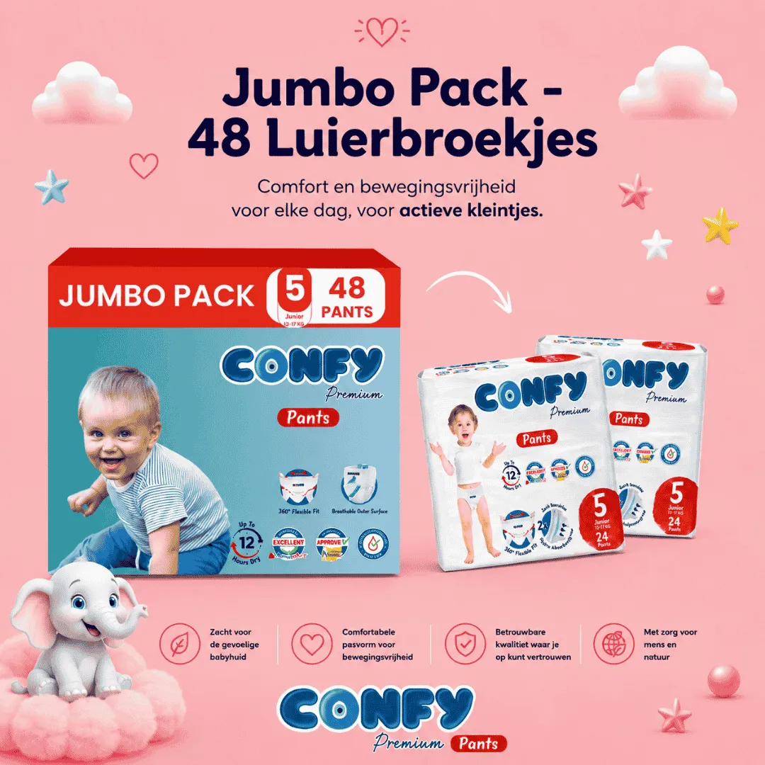 Confy Premium Maat 5 luierbroekjes 48 stuks jumbo