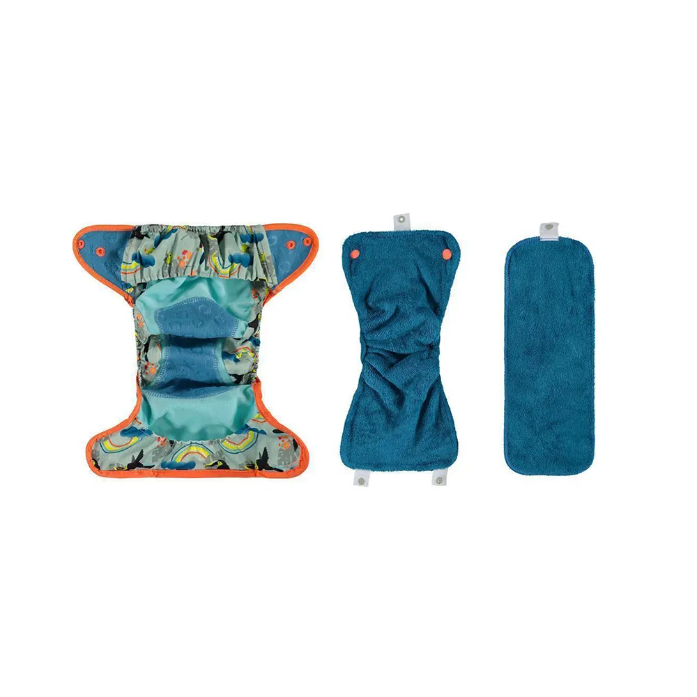 Popin Pop-in All-In-Two bamboe wasbare luier Orangutan bamboe